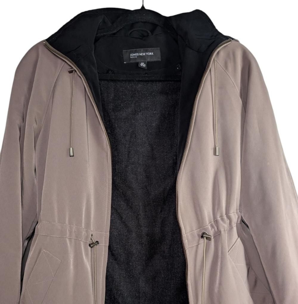 Jones NY Taupe Utility Jacket with Adjustable Fit - Picture 2 of 8